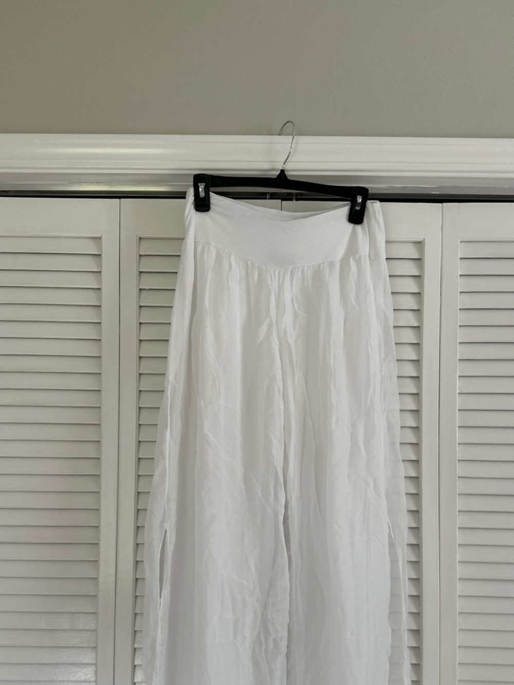 Tina Stephens cropped wide leg silk pants